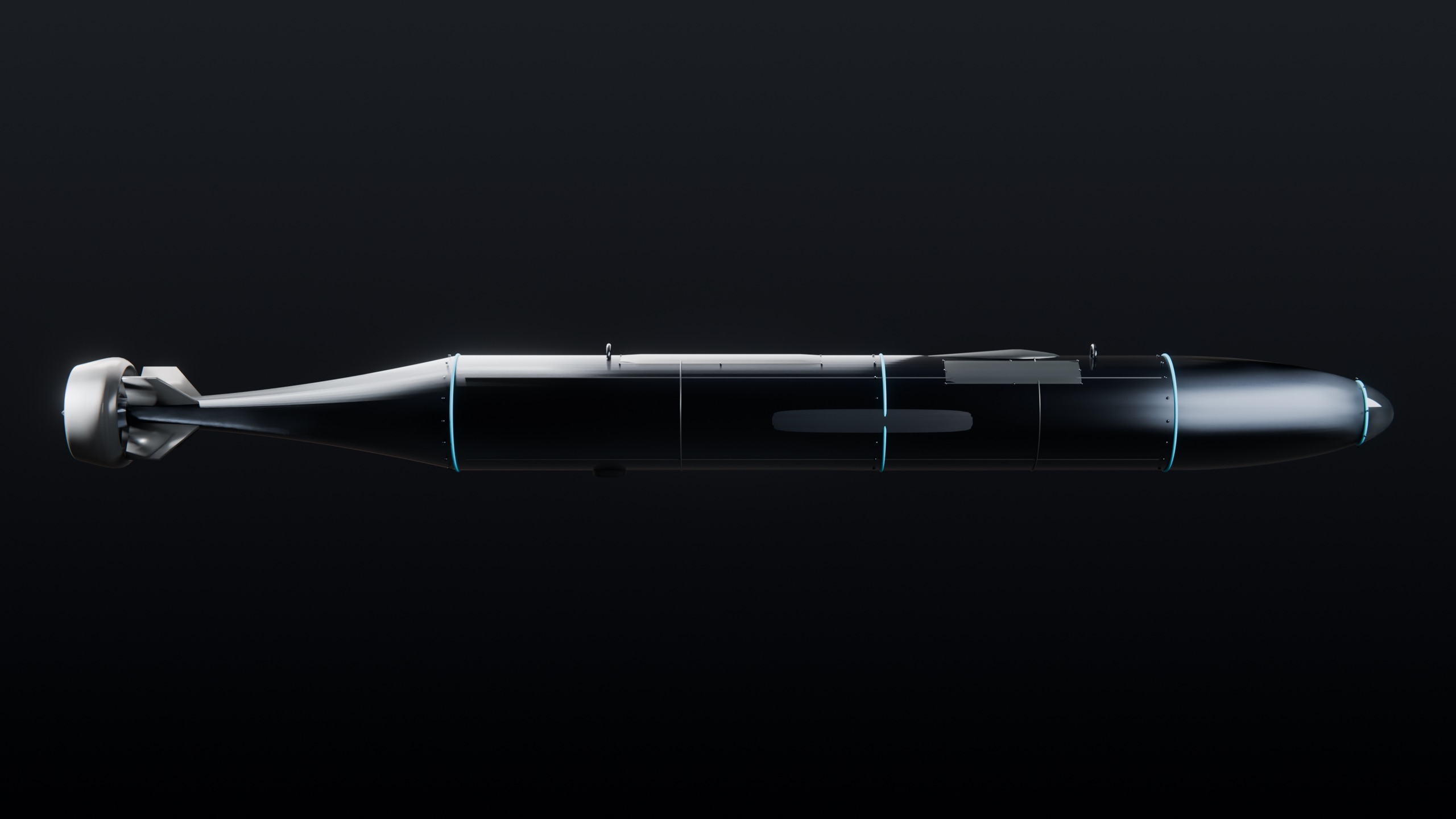 ODON-1 autonomous undersea vehicle — side profile, concept render